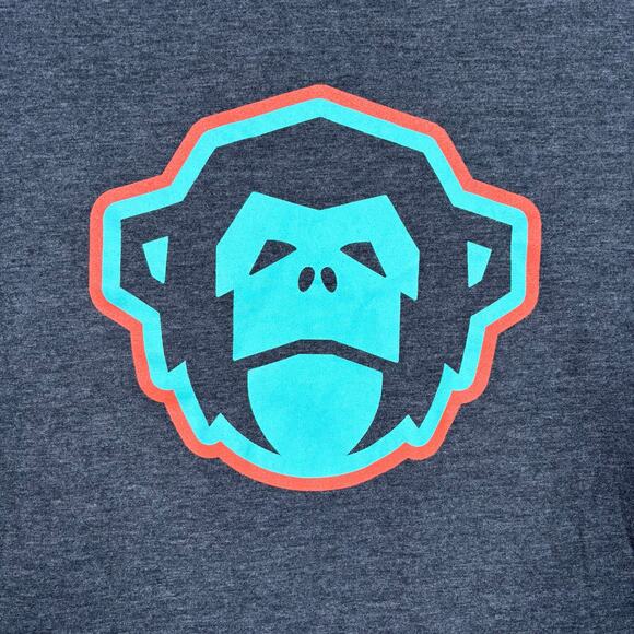 Howler Bros Monkey Graphic T-Shirt Heather Gray Blue Size Small - Picture 2 of 6